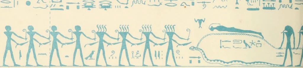 An illustration from The alabaster sarcophagus of Oimeneptah I., king of Egypt : now in Sir John Soane's Museum, Lincoln's Inn Fields, 1864, leaf 99