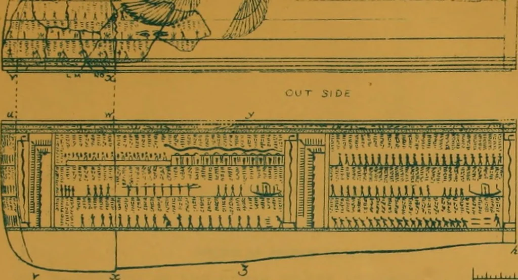 An illustration from The alabaster sarcophagus of Oimeneptah I., King of Egypt : now in Sir John Soane's Museum, Lincoln's Inn Fields, 1864, leaf 56