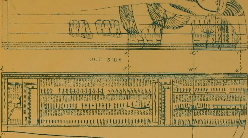 An illustration from The alabaster sarcophagus of Oimeneptah I., King of Egypt : now in Sir John Soane's Museum, Lincoln's Inn Fields, 1864, leaf 56