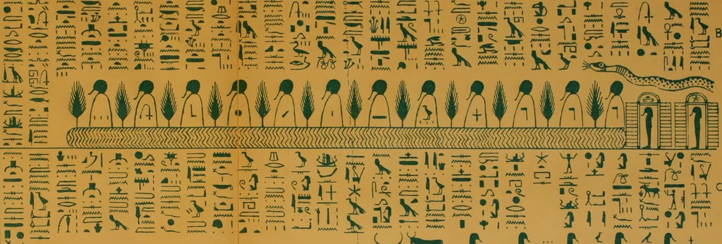 An illustration from The alabaster sarcophagus of Oimeneptah I., King of Egypt : now in Sir John Soane's Museum, Lincoln's Inn Fields, 1864, leaf 58