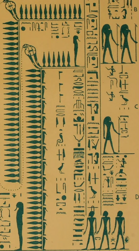 An illustration from The alabaster sarcophagus of Oimeneptah I., King of Egypt : now in Sir John Soane's Museum, Lincoln's Inn Fields, 1864, leaf 64