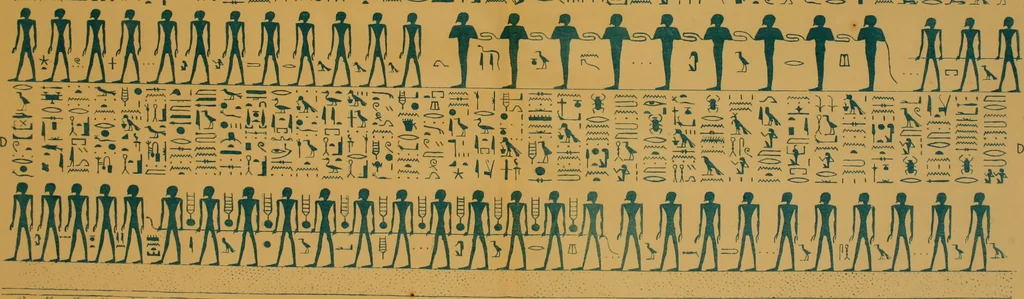 An illustration from The alabaster sarcophagus of Oimeneptah I., King of Egypt : now in Sir John Soane's Museum, Lincoln's Inn Fields, 1864, leaf 66