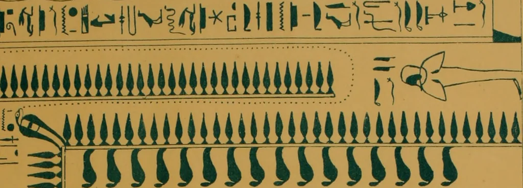 An illustration from The alabaster sarcophagus of Oimeneptah I., King of Egypt : now in Sir John Soane's Museum, Lincoln's Inn Fields, 1864, leaf 78