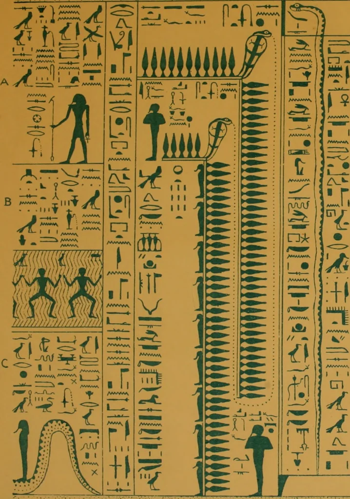 An illustration from The alabaster sarcophagus of Oimeneptah I., King of Egypt : now in Sir John Soane's Museum, Lincoln's Inn Fields, 1864, leaf 80