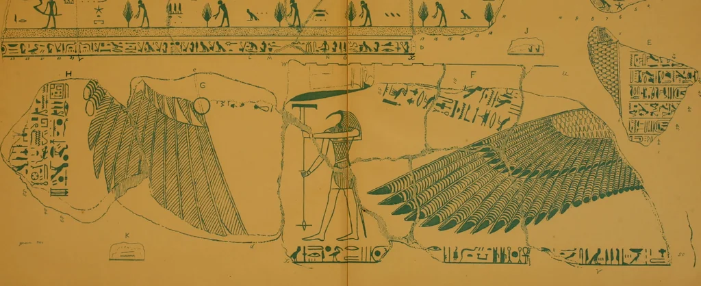 An illustration from The alabaster sarcophagus of Oimeneptah I., King of Egypt : now in Sir John Soane's Museum, Lincoln's Inn Fields, 1864, leaf 90