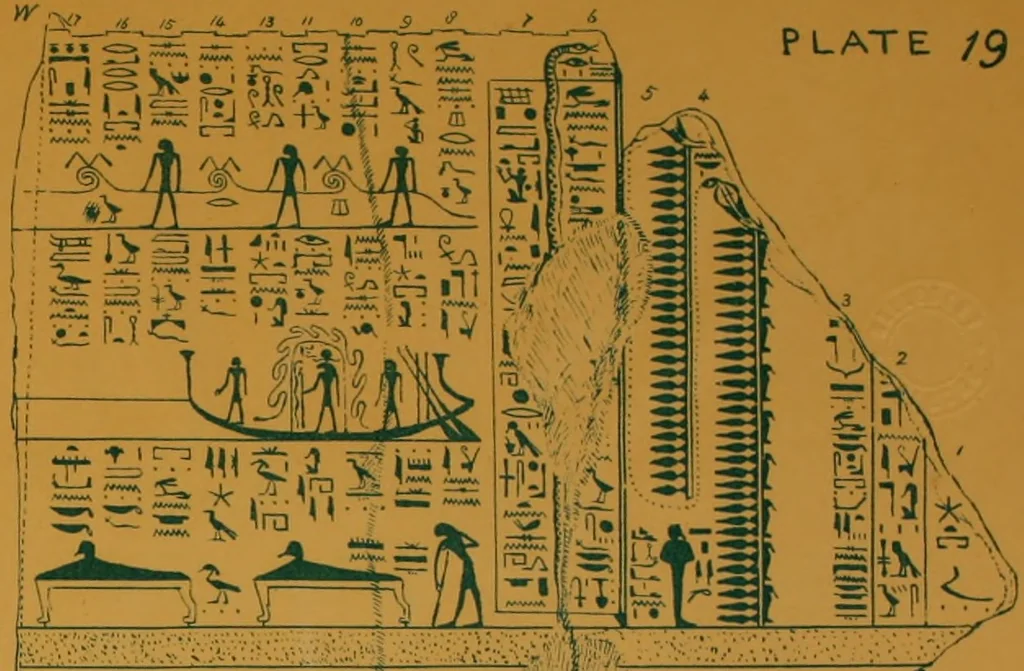An illustration from The alabaster sarcophagus of Oimeneptah I., King of Egypt : now in Sir John Soane's Museum, Lincoln's Inn Fields, 1864, leaf 92