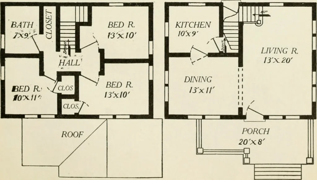 An illustration from Aladdin homes : "built in a day" Catalog no. 29, 1917, leaf 104