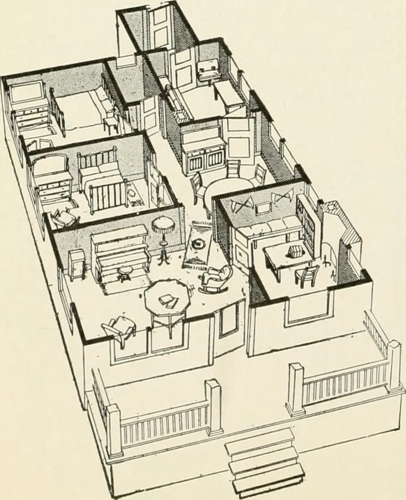 An illustration from Aladdin homes : "built in a day" Catalog no. 29, 1917, leaf 105