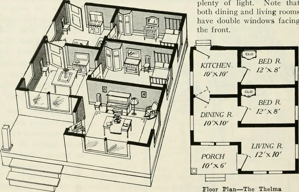 An illustration from Aladdin homes : "built in a day" Catalog no. 29, 1917, leaf 109