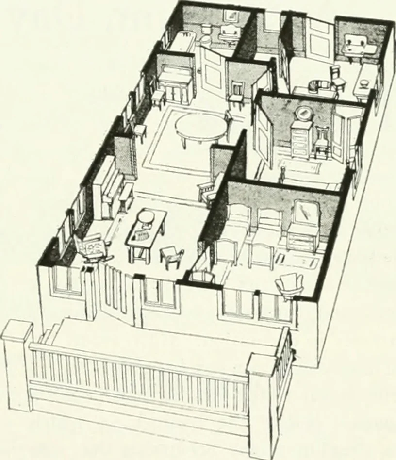 An illustration from Aladdin homes : "built in a day" Catalog no. 29, 1917, leaf 20