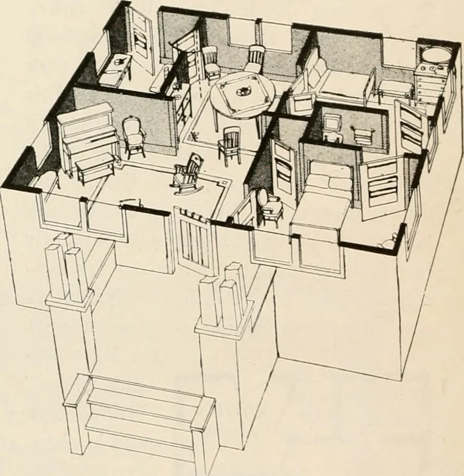 An illustration from Aladdin homes : "built in a day" Catalog no. 29, 1917, leaf 21