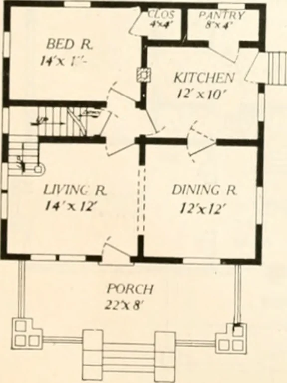 An illustration from Aladdin homes : "built in a day" Catalog no. 29, 1917, leaf 24