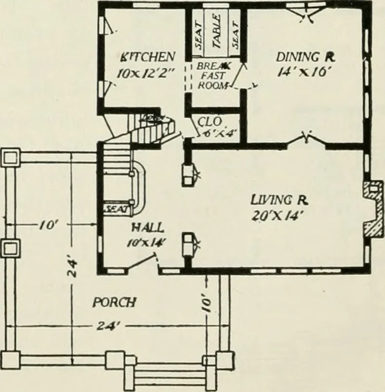 An illustration from Aladdin homes : "built in a day" Catalog no. 29, 1917, leaf 25
