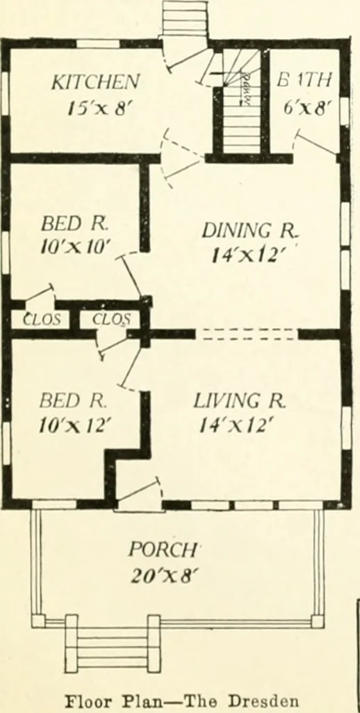 An illustration from Aladdin homes : "built in a day" Catalog no. 29, 1917, leaf 32