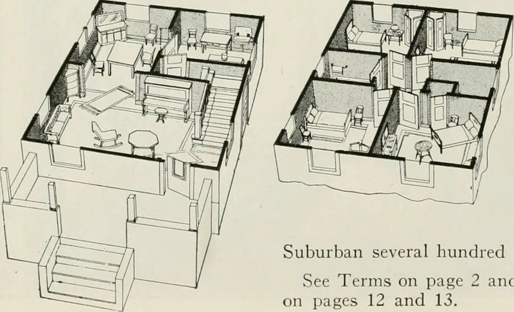 An illustration from Aladdin homes : "built in a day" Catalog no. 29, 1917, leaf 39
