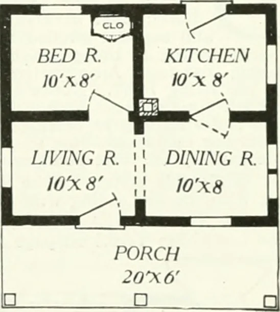 An illustration from Aladdin homes : "built in a day" Catalog no. 29, 1917, leaf 40