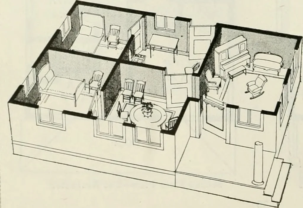 An illustration from Aladdin homes : "built in a day" Catalog no. 29, 1917, leaf 43