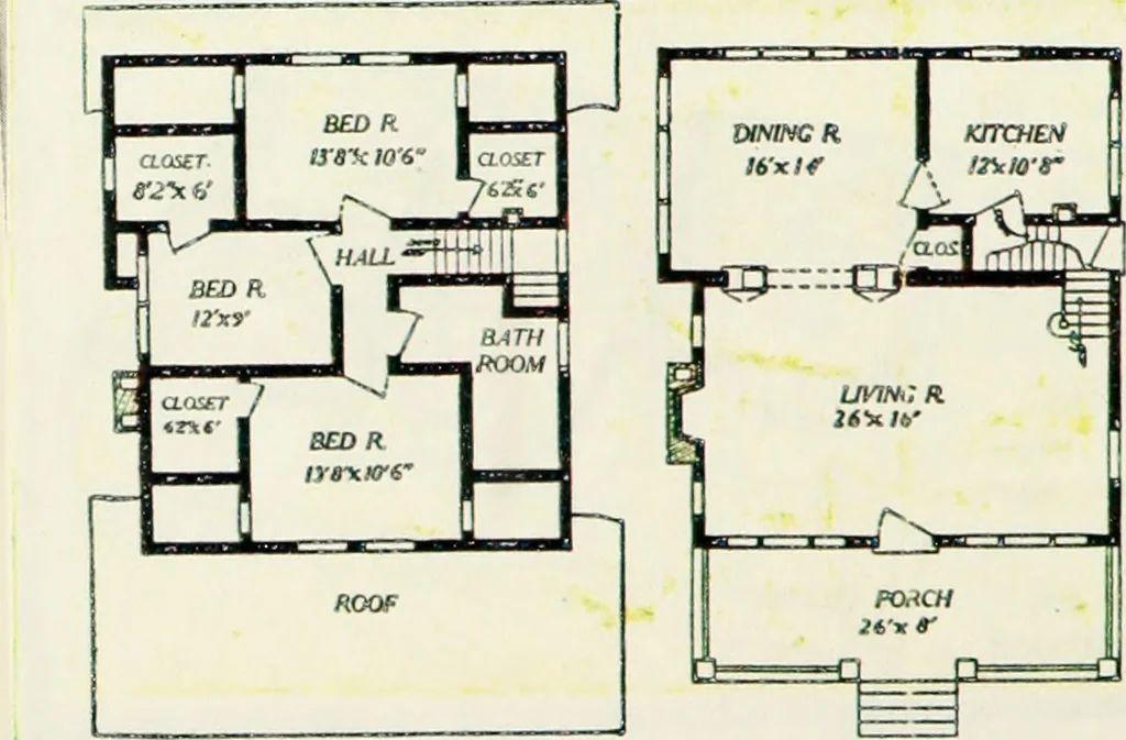 An illustration from Aladdin homes : "built in a day" Catalog no. 29, 1917, leaf 45