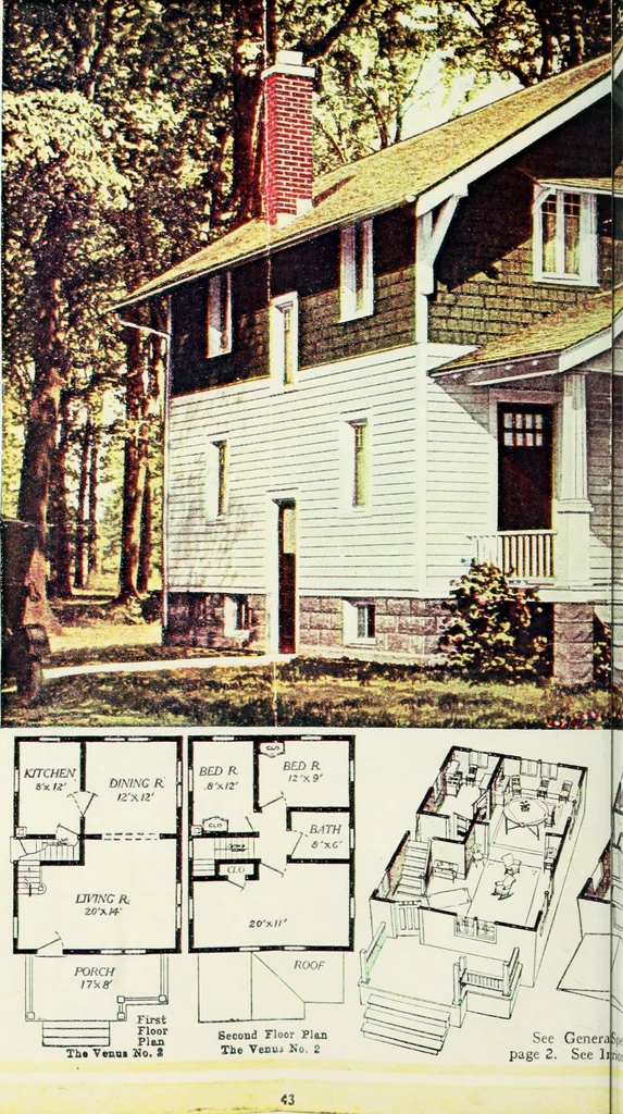 An illustration from Aladdin homes : "built in a day" Catalog no. 29, 1917, leaf 49