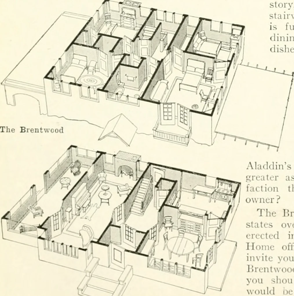 An illustration from Aladdin homes : "built in a day" Catalog no. 29, 1917, leaf 60