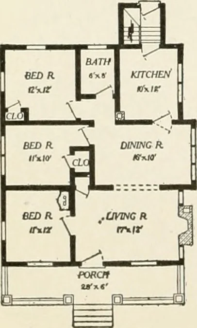 An illustration from Aladdin homes : "built in a day" Catalog no. 29, 1917, leaf 61