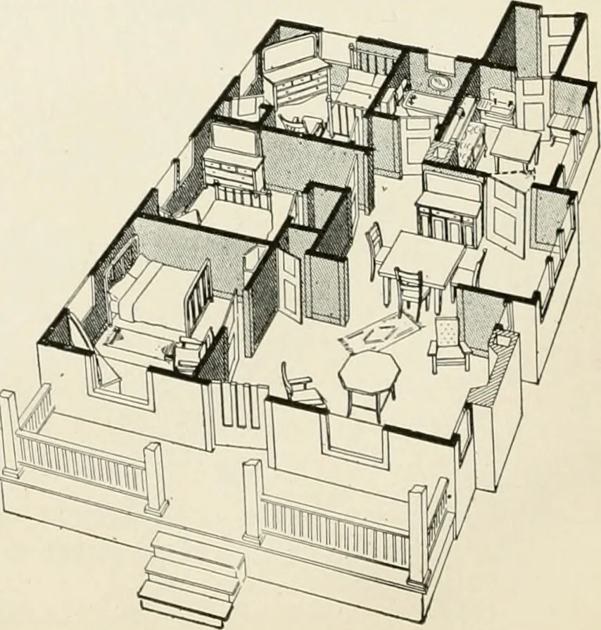 An illustration from Aladdin homes : "built in a day" Catalog no. 29, 1917, leaf 61