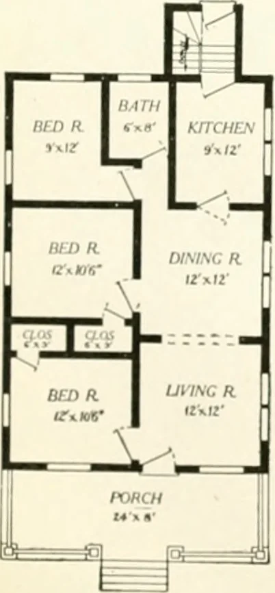 An illustration from Aladdin homes : "built in a day" Catalog no. 29, 1917, leaf 62