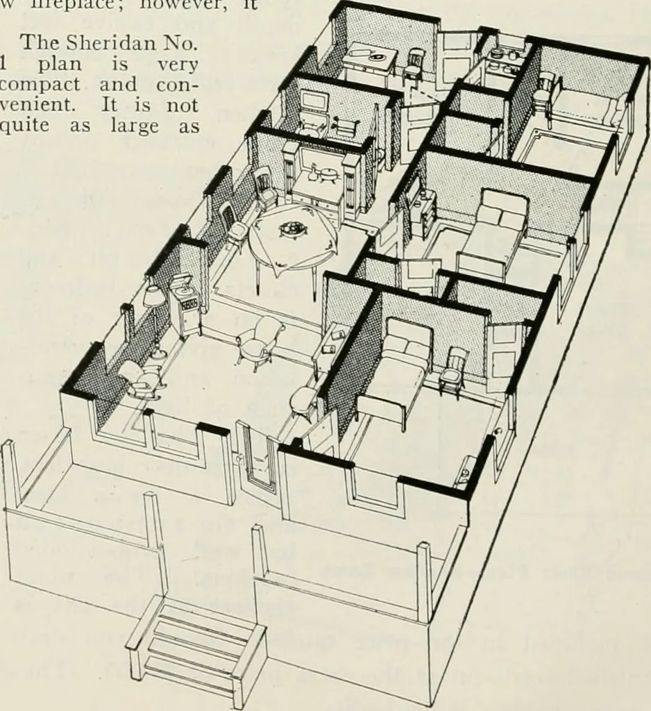 An illustration from Aladdin homes : "built in a day" Catalog no. 29, 1917, leaf 65
