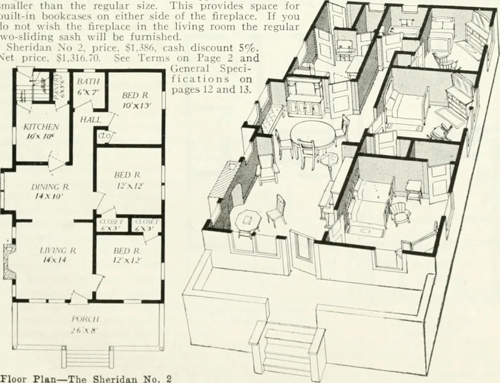 An illustration from Aladdin homes : "built in a day" Catalog no. 29, 1917, leaf 66