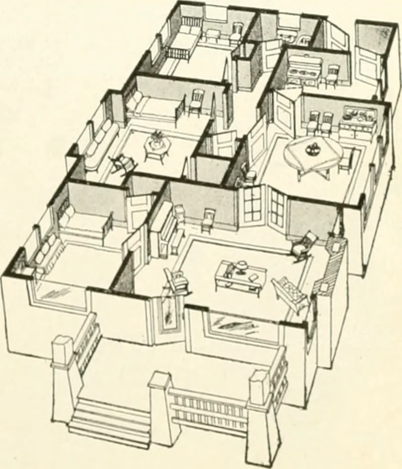 An illustration from Aladdin homes : "built in a day" Catalog no. 29, 1917, leaf 72