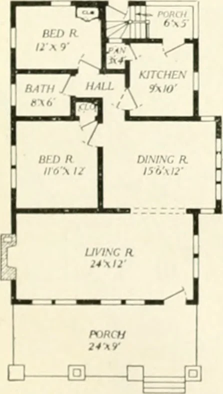 An illustration from Aladdin homes : "built in a day" Catalog no. 29, 1917, leaf 74