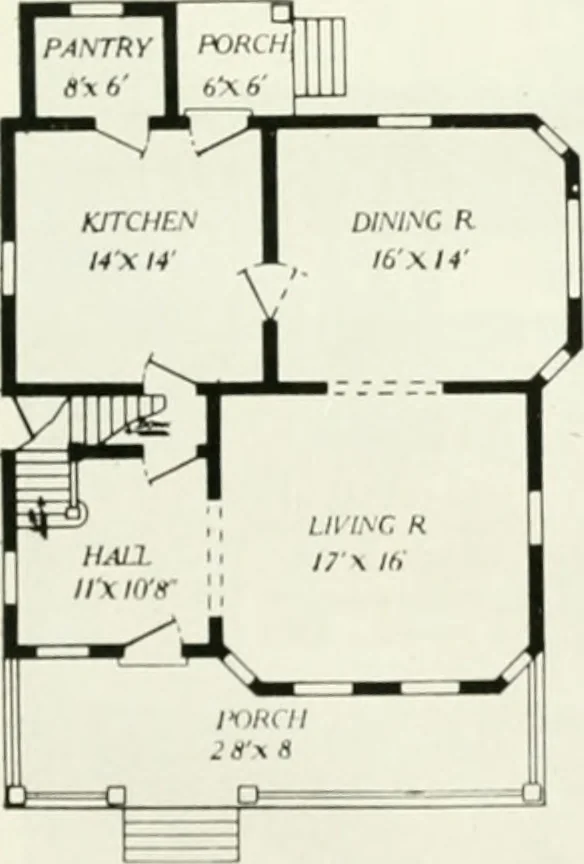 An illustration from Aladdin homes : "built in a day" Catalog no. 29, 1917, leaf 76