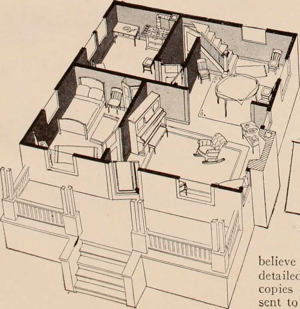 An illustration from Aladdin homes : "built in a day" Catalog no. 29, 1917, leaf 85