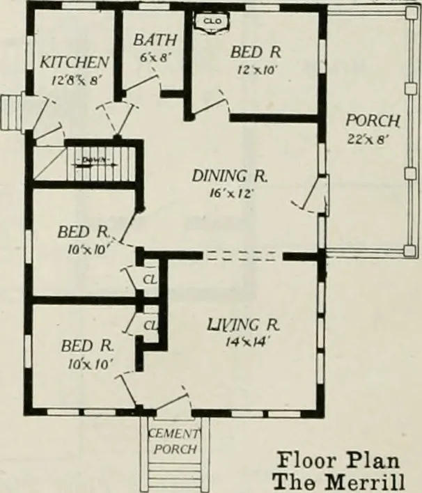 An illustration from Aladdin homes : "built in a day" Catalog no. 29, 1917, leaf 89