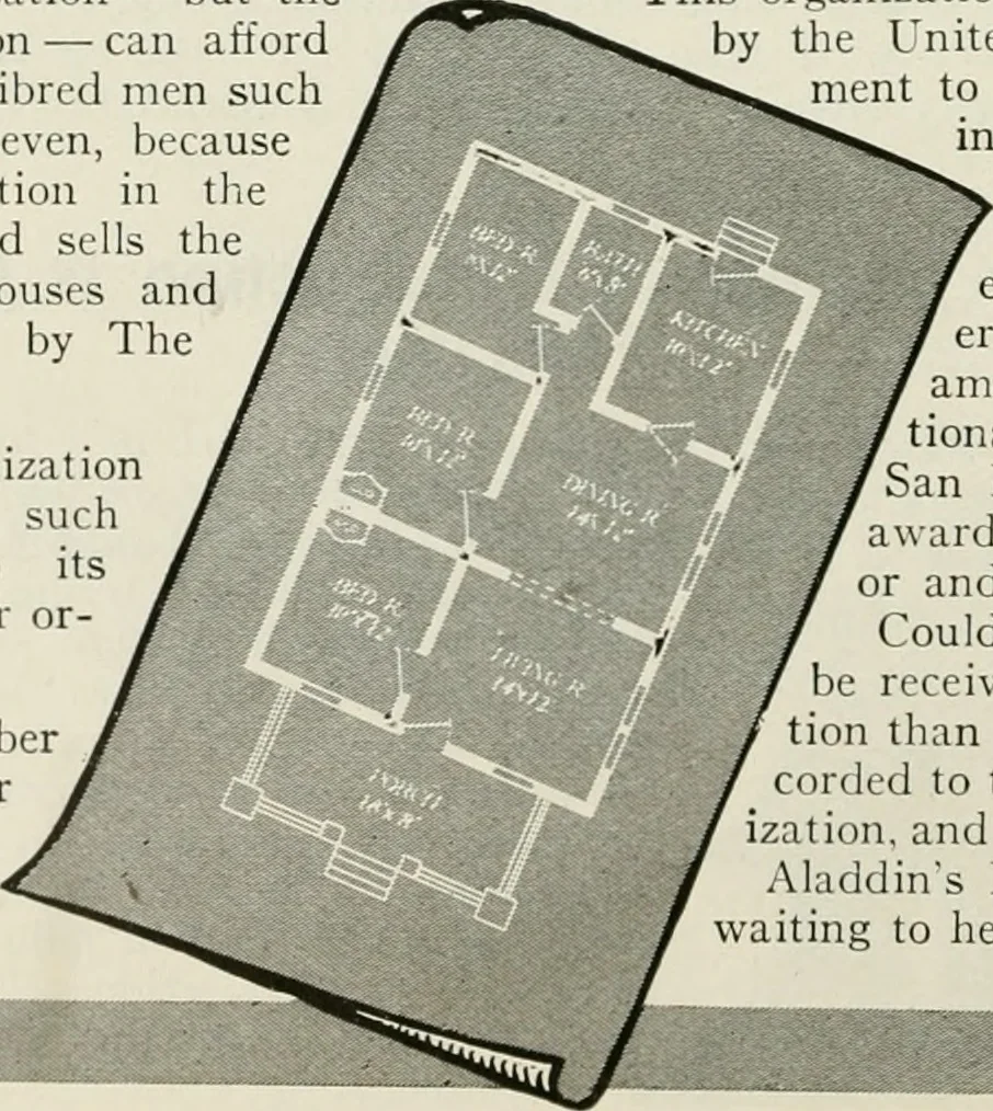 An illustration from Aladdin homes : "built in a day" Catalog no. 29, 1917, leaf 9