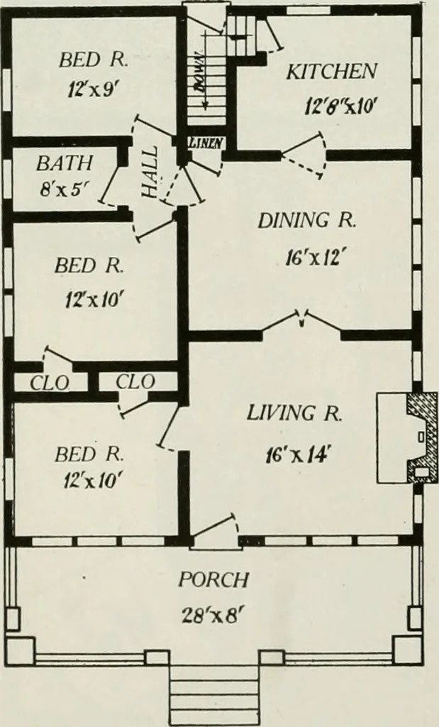 An illustration from Aladdin homes : "built in a day" Catalog no. 29, 1917, leaf 91