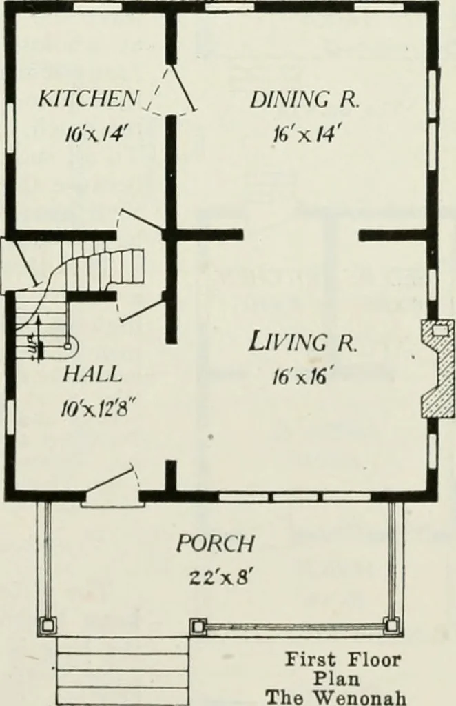 An illustration from Aladdin homes : "built in a day" Catalog no. 29, 1917, leaf 92