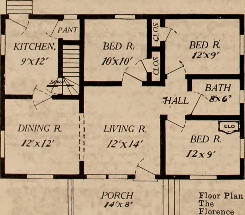 An illustration from Aladdin homes : "built in a day" Catalog no. 29, 1917, leaf 95
