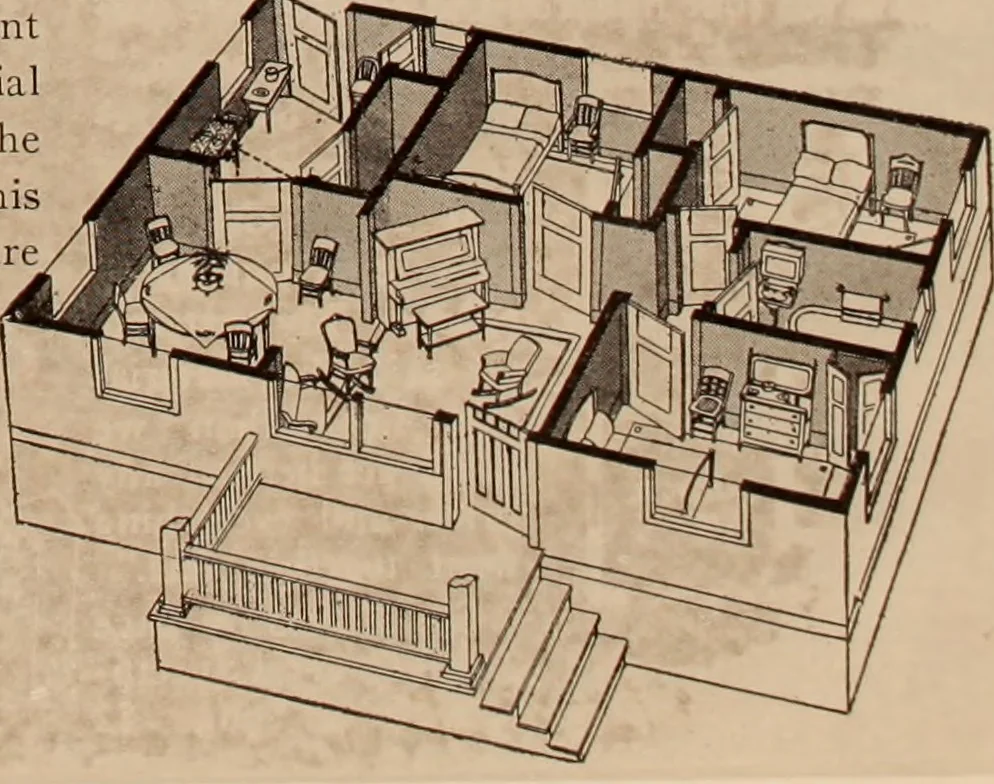 An illustration from Aladdin homes : "built in a day" Catalog no. 29, 1917, leaf 95