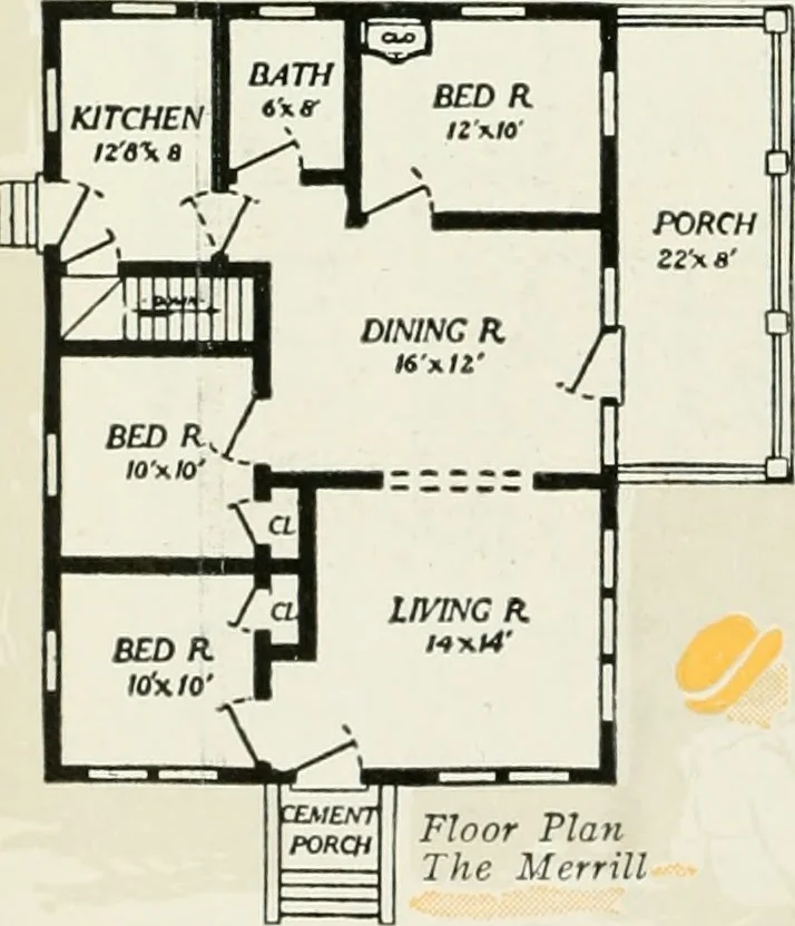 An illustration from Aladdin homes : "built in a day"., 1920, leaf 29