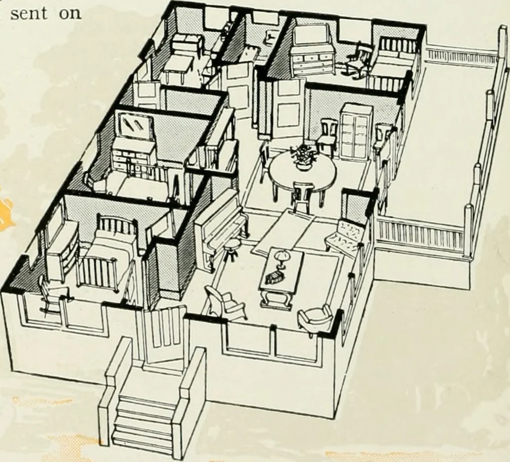 An illustration from Aladdin homes : "built in a day"., 1920, leaf 29