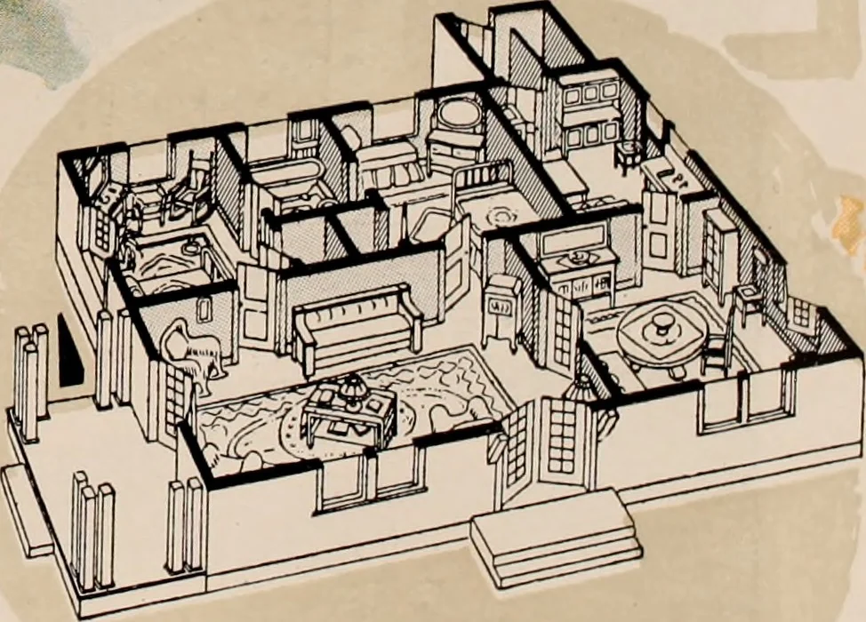 An illustration from Aladdin homes : "built in a day"., 1920, leaf 45