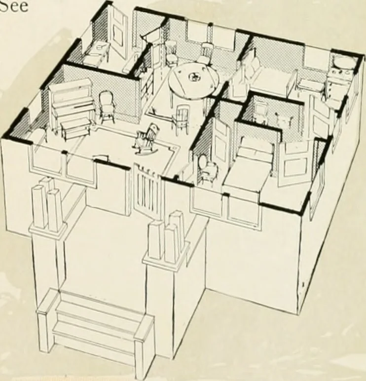An illustration from Aladdin homes : "built in a day"., 1920, leaf 46