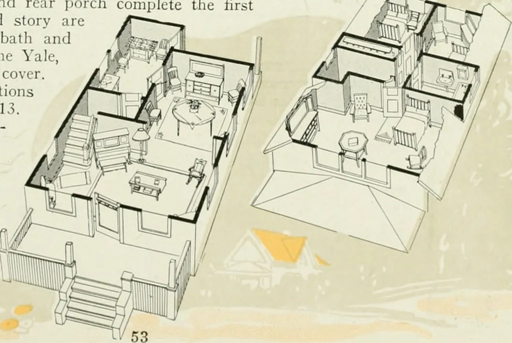 An illustration from Aladdin homes : "built in a day"., 1920, leaf 54