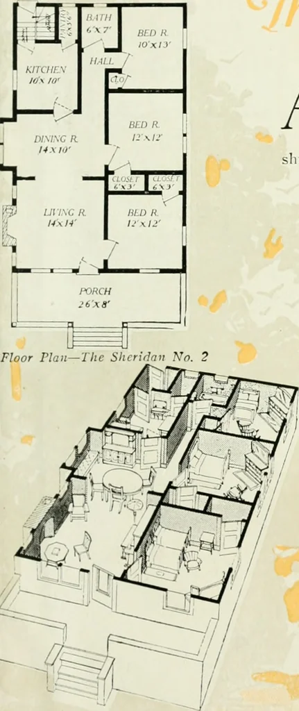 An illustration from Aladdin homes : "built in a day"., 1920, leaf 60