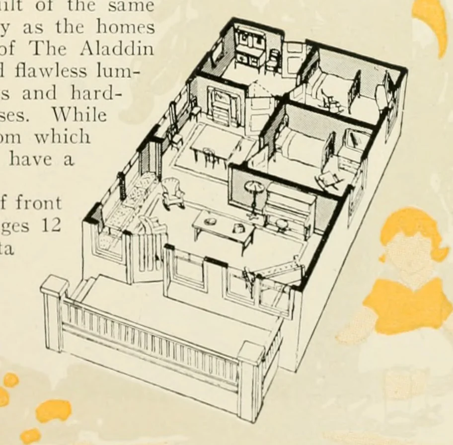 An illustration from Aladdin homes : "built in a day"., 1920, leaf 64