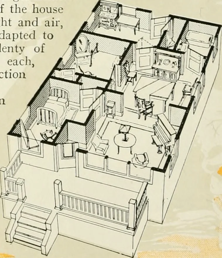 An illustration from Aladdin homes : "built in a day"., 1920, leaf 69