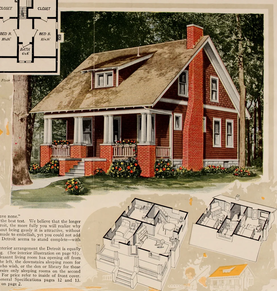An illustration from Aladdin homes : "built in a day"., 1920, leaf 76