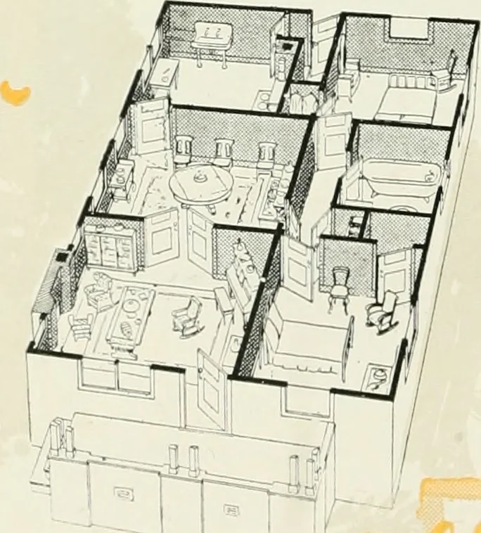 An illustration from Aladdin homes : "built in a day"., 1920, leaf 91