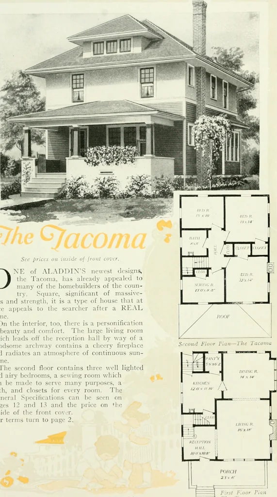 An illustration from Aladdin homes : "built in a day"., 1920, leaf 98